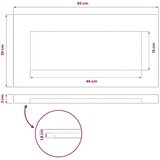  Pravokutni stolni vrh 60 x 30 x 3 cm Pravokutni - Bijela 90 x 55 x 3 5 cm Pravokutno | shoptok.hr