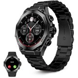 Ksix smartwatch Titanium, AMOLED 1,43” zaslon, 2 remena, 5 dana aut., crni | shoptok.hr