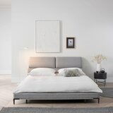 Livetastic OBLAZINJENA POSTELJA 181 cm x 201 cm , les, kovina, tekstil siva | Shoptok.si