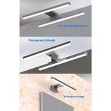 AZHIEN LED svetilka za ogledalo 30cm, 4000K, IP44 | Shoptok.si