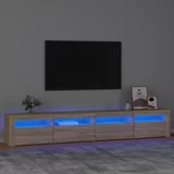 TV ormarić s LED svjetlima boja hrasta sonome 240x35x40 cm