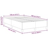  Krevet Svjetlosiva 120x190 cm Čordska Tkanina | shoptok.hr