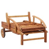  Ležaljka za sunčanje s jastukom od masivnog bagremovog drva | shoptok.hr