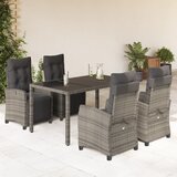 vidaXL 5-dijelni vrtni blagovaonski set sivi od poliratana | shoptok.hr