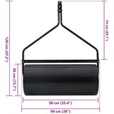  Valjak za travnjak u vrtu Crna 120 x 99 cm Željezo | shoptok.hr