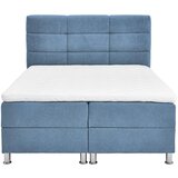 CARRYHOME postelja z vzmetnico 180 cm x 200 cm , tekstil modra | Shoptok.si