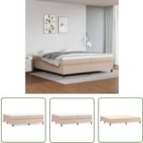 The Living Store Posteljni okvir kapučino 200x200 cm umetno usnje - Posteljni Okvir, (21737261) | Shoptok.si