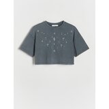 Reserved - Majica kratkih rukava s aplikacijom - tamnosivo | shoptok.hr
