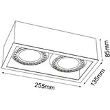  Brosline 1274 - Spot svetiljka CAGE 2xGU10/18W/230V bela | Eponuda.com