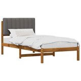  Krevetni okvir s tapiciranim uzglavljem Prirodna i svjetlosiva - Prirodna i svjetlosiva 75 x 190 cm | shoptok.hr