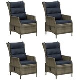  5-dijelni vrtni blagovaonski set od poliratana smeđi | shoptok.hr