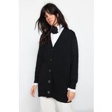 Trendyol Black Fabric on the sleeves Pleat Detail Knitwear Cardigan | Shoptok.si