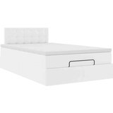 vidaXL Otomanski posteljni okvir z vzmetnico bel 120x200 cm um. usnje | Shoptok.si