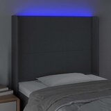 vidaXL LED uzglavlje tamnosivo 83 x 16 x 118/128 cm od tkanine | shoptok.hr