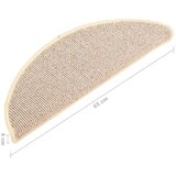 vidaXL Preproge za stopnice 15 kosov bele in rjave 65x21x4 cm, (21061162) | Shoptok.si