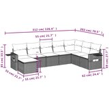  8-dijelni set vrtnih sofa od poliratana s jastucima crni | shoptok.hr