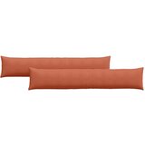 vidaXL Blazine za kavč 2 pcs Rdeče oranžna 120 x 40 cm Žametna tkanina | Shoptok.si