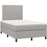  Krevet s oprugama i madracem LED svjetlosivi 120x190 cm tkanina | shoptok.hr