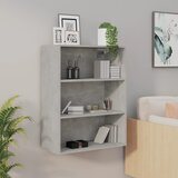 Viseći zidni ormarić siva boja betona 69,5 x 32,5 x 90 cm | shoptok.hr