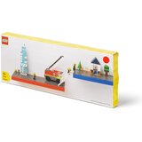 Lego polica sa podlogom za gradnju - crvena | Eponuda.com