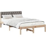  Okvir kreveta Smeđa i taupe 120 x 190 cm Masivna borovina | shoptok.hr