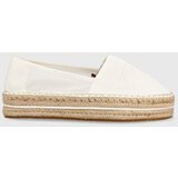 Tommy Hilfiger Espadrile Th Textured Flatform bela barva | Shoptok.si