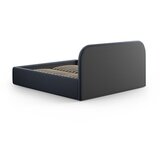 Windsor & Co Sofas Temno modra oblazinjena zakonska postelja s prostorom za shranjevanje z letvenim dnom 200x200 cm Juno – | Shoptok.si