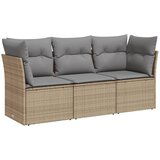  The Living Store Vrtna sedežna garnitura 3-delna z blazinami bež poli ratan - Vrtna Sedežna Garniture, (21449608) | Shoptok.si
