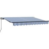  Skrovita tenda Plava 250 x 200 cm tkanina - Plava i bijela (antracitni okvir) 2 5 x 2 m Ručna | shoptok.hr