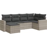  6-dijelni set vrtnih sofa od poliratana s jastucima svjetlosivi | shoptok.hr