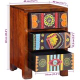 vidaXL Nočna omarica 40x40x60 cm Masivni les Akacija | Shoptok.si