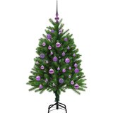 vidaXL Božično drevo med 150 LED z stojalom Zelena 120 cm PE | Shoptok.si