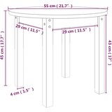  Stolić za kavu sivi Ø 55x45 cm od masivne borovine | shoptok.hr