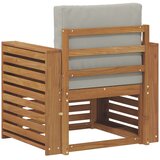 Set vanjskih sofa s jastukom Prirodna 79 x 63 x 73 cm - Prirodna i svijetlo siva Široka ravnina | shoptok.hr