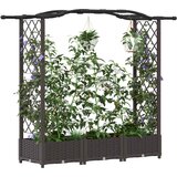  Povišeni krevet s mrežom i krovom Smeđa 169 x 40 x 125 cm PP | shoptok.hr