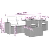 vidaXL 5-dijelni vrtni set sofa s jastucima bež od poliratana | shoptok.hr