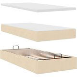vidaXL Otomanski okvir kreveta s madracima krem 200x200cm od tkanine | shoptok.hr