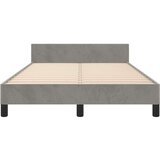 Okvir za krevet s uzglavljem svjetlosivi 120x200 cm baršunasti | shoptok.hr