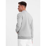 Ombre Men's pique knit bomber jacket - gray | Shoptok.si