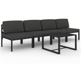  5-dijelna vrtna garnitura s jastucima aluminijska antracit | shoptok.hr