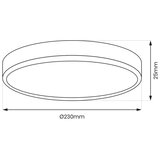  LED plafonsko svetlo MAQ LED/18W/230V 3000/4000/6500K IP40 crna | Eponuda.com