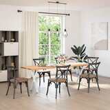  Noge za blagovaonski stol u obliku slova X, 2 kom, bijele, 57 x (72-73) cm, čelik | shoptok.hr