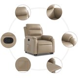  Naslonjač na podizanje od umjetne kože boja cappuccina | shoptok.hr