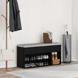 vidaXL Klupa za cipele crni hrast 102x30,5x45 cm izrađeno drvo | shoptok.hr