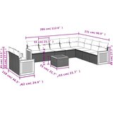  11-dijelni set vrtnih sofa od poliratana s jastucima crni | shoptok.hr
