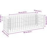  Gabionska sadilica od pocinčanog čelika 90 x 30 x 30 cm | Eponuda.com