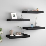 vidaXL Stenske police 4 kosi črne 40x23x3,8 cm MDF Cene