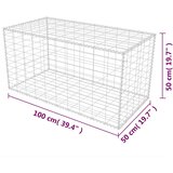  Gabionska košara od pocinčanog čelika 100 x 50 x 50 cm | Eponuda.com