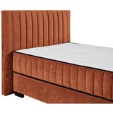 MID.YOU POSTELJA Z VZMETNICO 120 cm x 200 cm , tekstil, leseni material barve konjaka | Shoptok.si