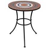 Bistro stolić terakota-bijeli 60 cm s mozaikom | shoptok.hr
